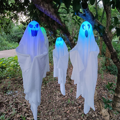 New Halloween White Ghost Pendant Three-color Fade